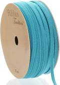 1/8" Width Skinny Elastic Band - Braided Cord - Turquoise 25 Yards - USA Warehouse