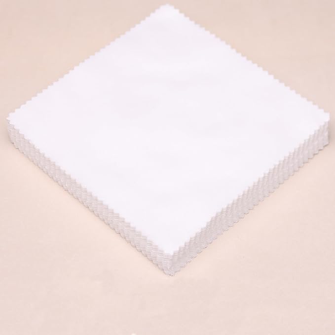 42 5-inch Cotton Fabric Squares Bundles, Charm Packs for Quilting 5 inch, 5x5 Charm Squares Fabric - for Sewing, Patchwork Quilts, and DIY Crafts, Solid White