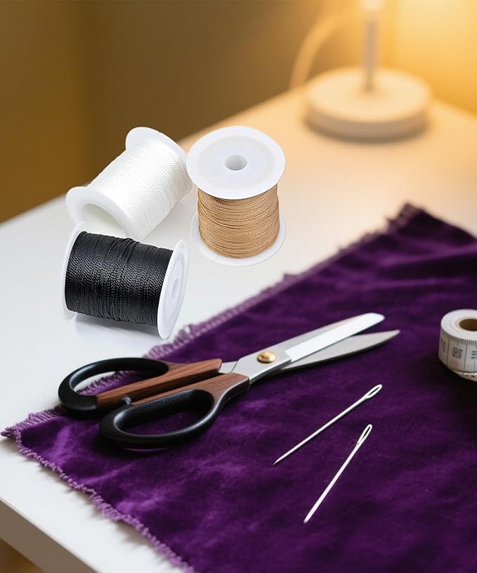 Extra Strong Upholstery Thread Repair Sewing Kit,Polyester Thread for Sewing with 7 Size Sewing Needles for Furniture,Leather&Canvas Stitching,70m/Spool,Brown