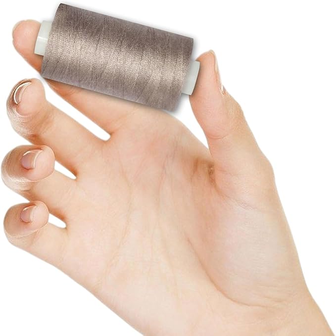 All Purpose Sewing Thread-2 Spools of Hand Polyester Sewing Thread for Sewing Machine for Hand and Machine Sewing(Shell Gray, 2 spools)