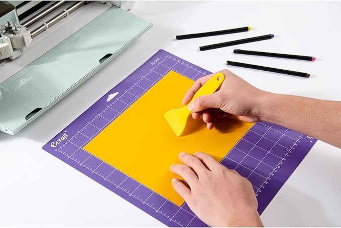 Ecraft 8 Pack 12x12 Cutting Mats for Cricut, Standard/Strong/Light/FabricGrip Adhesive Sticky Mats for Maker 3/Explore 3/Air 2/One, Variety Pack Replacement Cutting Mat