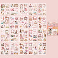 MAFELOE 20 Pages PET Scrapbook Stickers, Aesthetic Deco Supplies for Journaling Junk Bullet Diary Album Calendars-Travel Scenery Series-Pink (Y3-P-SSYS)