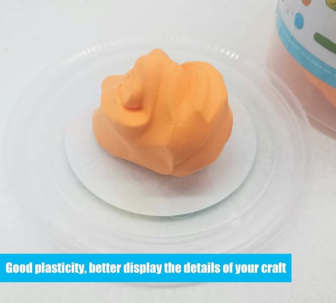 Air Dry Modeling Clay 10.5 oz Ultra Light Soft Magic Clay DIY Molding Dough Primary Colors for Kids Art Craft Kit Orange