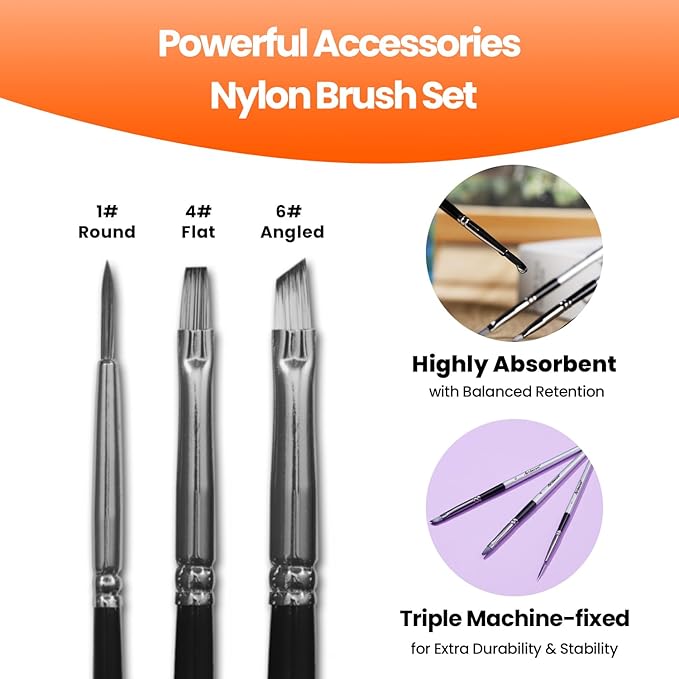 Watercolor Paint Set, 50 Colors, 4 Brushes, 3 Swatch Cards, Palette, Acrylic Marker Pen, and Accessories Included, All in One Portable Travel Watercolor Kit, Art Supplies Gift for Beginners, Adults, Artists, and Hobbyists