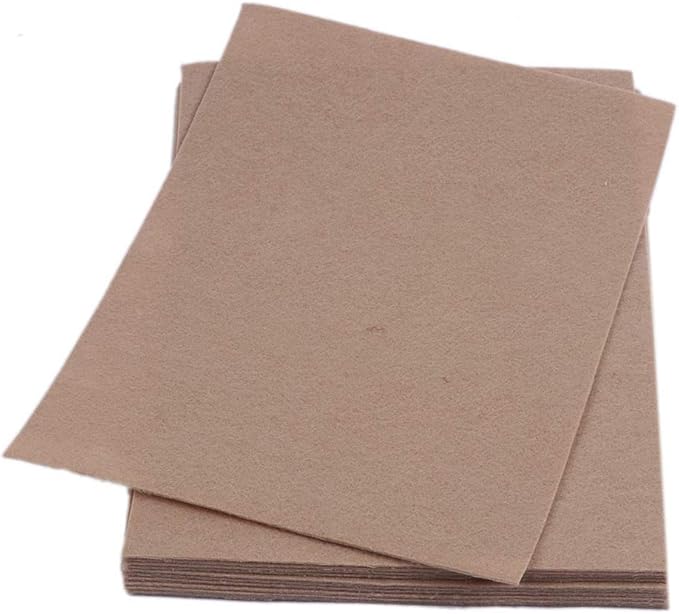 YYCRAFT Stiff Felt Sheets Thick Felt 9 Inch X 12 Inch - 12 Pcs Pack, Tan
