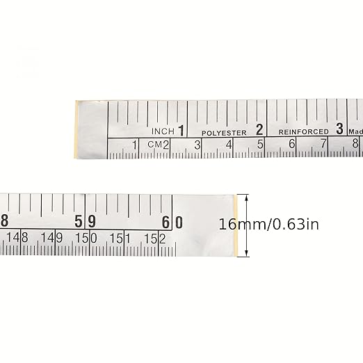 Self-Adhesive Measuring Tape, Peel and Stick Ruler, 24 Inch, 40 Inch, 60 Inch Metric Imperial Scale, Workbench Tool, Woodworking, Drafting Table, Table Saw, DIY Project, Durable Backing (40 inch)
