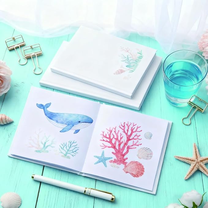 6PCS 5x5 Inch White Blank Books for Kids to Write Stories, Hardcover Sketchbooks for Students Empty Blank Comic Book DIY Make Your Own Book Blank inside 48 Pages