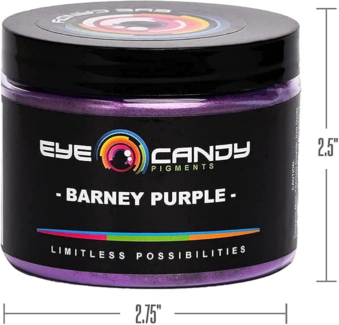 Eye Candy Pigments Premium Purple Mica Powder - Barney Purple (50gr) - for Epoxy, Resin, Soap, Paint, Woodworking, Acrylic Pouring, Bath Bombs, Fishing Lures - DIY Arts and Crafts Additive