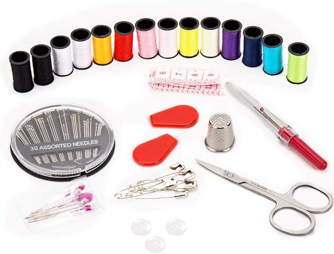 Sewing Kit, Sewing Kits for Adults, Okom 68Pcs Thread for Sewing, Sewing Supplies, Sew Kit for Home,Traveler, DIY, Gifts for Women, Stocking Stuffers for Teen Girls, Christmas Gifts for Grandkids(S)