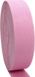 JESEP 1.5 Inch 10 Yards Double-Side Twill Woven Elastic Heavy Stretch High Elasticity for Sewing Pants Waistband, Wigs, Skirts, Craft DIY Projects (Pink 293)