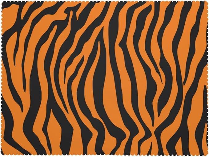 Tiger Print Rectangle Tablecloth African Animal Tiger Skin Orange Black Stripe Table Cloth Dining Table Cover for Home Kitchen Restaurant Party Buffet Picnic 54 x 72 Inch