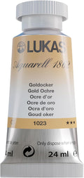 Lukas 1862 Aquarell Artists' Watercolor Tubes, Gold Ochre 24 ml - Vibrant Professional Grade Watercolor Paint - Easy-to-Wet, Intense Color, Long-lasting - Ideal for Professional Watercolorists