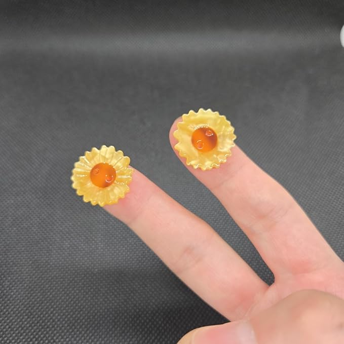 Novelty Sunflower Shaped Buttons for Crafts,Acetate Button for Clothes,Buttons for Sewing,Button Bulk,Pack of 6