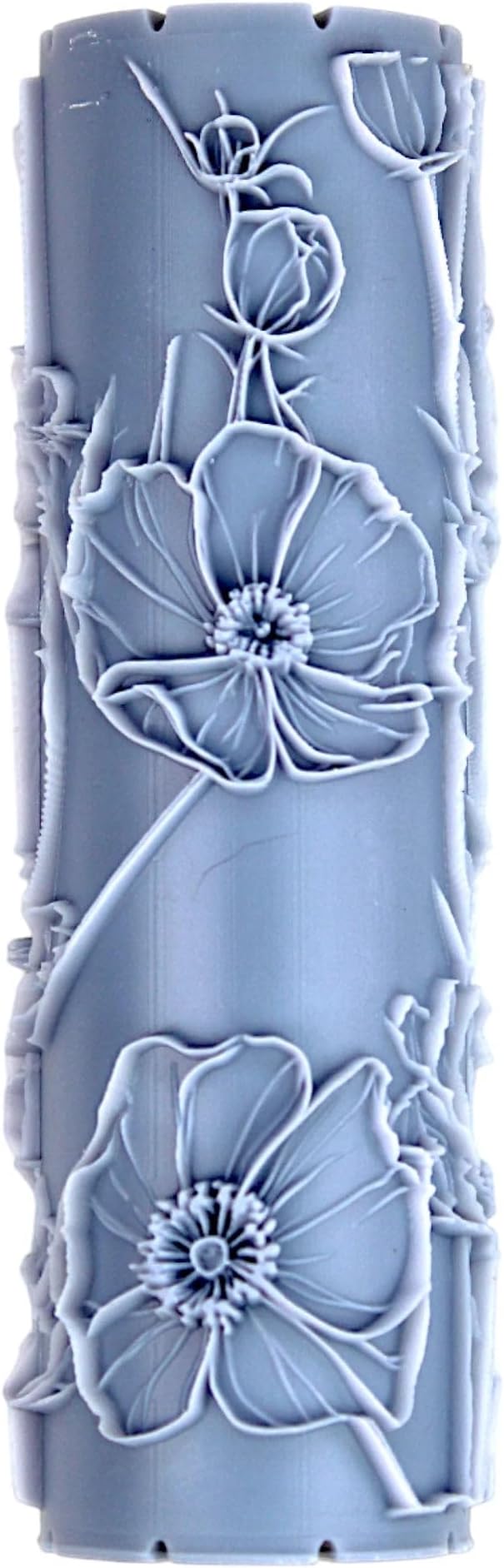 Meadow Bloom Clay Texture Roller (4") - Seamless Meadow Set #01 - Embossing Pattern Roller for Polymer & Ceramic Clay, Pottery & Crafts