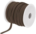 MECCANIXITY 1/4 Inch Double Fold Bias Tape Polyester Continuous Bulk Bias Tape for Sewing,Seaming Quilting Hemming Binding Crafts (Brown 25 Yards)