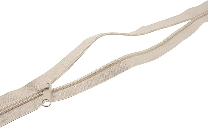 Leekayer #5 80 Inch Beige Nylon Zippers Bulk 6PCS 203.2CM Zipper for DIY Tailor Sewing Mattress Trampoline Bed Covers Craft,Backpack Luggage,Dog's Bed,Sofa Cushion etc(Beige)
