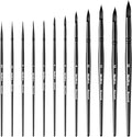 Nicpro 12pcs Watercolor Paint Brushes, Round Pointed Tip Paint Brush Set, Professional Soft Synthetic Squirrel Paint Brushes, Artist Painting Brushes for Watercolor, Inks, Gouache, Acrylic, Oil