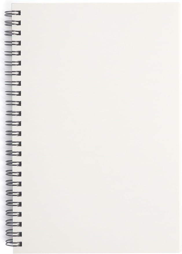 Blank Spiral Notebook 5.51 in x 8.27 in(A5), 160 Pages Blank Paper, Wirebound Sketchbook for Drawing, Notes & Creative Ideas (Old Rose)