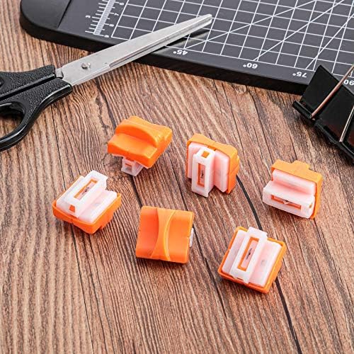 15 Pieces Paper Cutter Replacement Blade with Security Safeguar Paper Trimmer Blades Refill(Orange)
