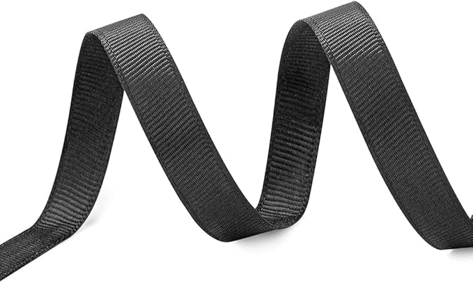 LIUYAXI 3/8" X 50 Yards Solid Black Grosgrain Ribbon, Perfect for Crafts, Wedding Decor, DIY Hair Accessories, Sewing, Gift Package Wrapping and More