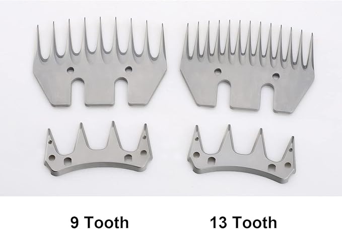 13 Tooth Pet & Livestock Shearing Replacement Blades for fit Oster, Lister, Heiniger Sheep Clippers, Detachable Animal Trimmer Shears for Grooming Goats, Lambs, Llamas, Alpacas (13 Tooth)