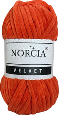 Soft Velvet Yarn Chenille Yarn for Crocheting Super Bulky 100g (74.3 yds) Baby Blanket Yarn for Knitting Amigurumi Yarn for Crochet Weaving Craft (Orange, 1 Skein)