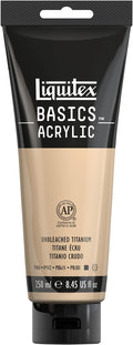 Liquitex BASICS Acrylic Paint, 250ml (8.5-oz) Tube, Unbleached Titanium