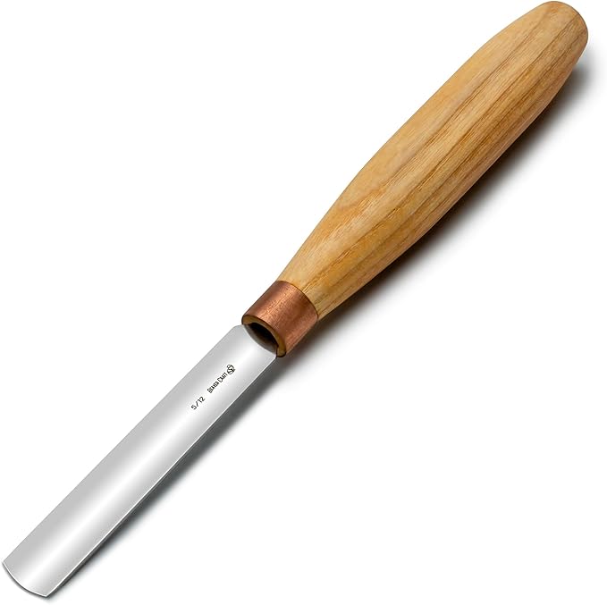 BeaverCraft Wood Carving Gouge K5/12 Woodworking Hand Chisel Compact Wood Carving Knife for Beginners and Profi