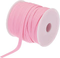 MECCANIXITY 1/4 Inch Double Fold Bias Tape Polyester Continuous Bulk Bias Tape for Sewing,Seaming Quilting Hemming Binding Crafts (Pink 25 Yards)