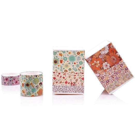 12 Rolls Fall Washi Tape Set, Japanese Decorative Autumn Leaf Floral Washi Tape for Scrapbook,DIY,Crafts,Planners