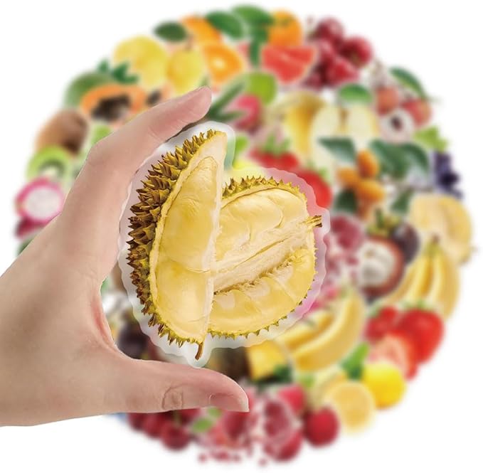 Various Fruit Stickers for Teens Boy Girls Kids|50 Pcs|Waterproof PET Stickers for Laptop Computer Phone Tablet Scrapbook Flasks Water Bottle Bike Notebook Cup,Trendy Decals Pack for Gift(Fruit)