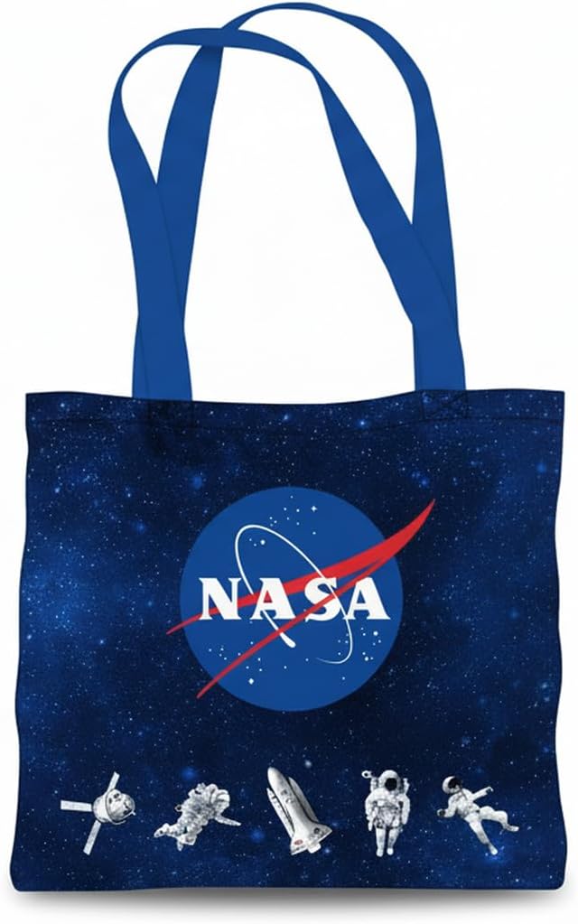 Northcott NASA Astronaut DIY Canvas Tote Bag Sewing Kit – Space-Themed Fabric Craft Project – Includes 24" x 43" Dark Blue Fabric Panel & Instructions – Create 16" x 15" Handmade Tote Bag