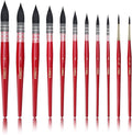 Professional Watercolor Synthetic Squirrel Hair Paint Brushes, Mop Paintbrushes, Art Supplies for Art Painting, Gouache, Fine Detailing, Acrylic, Aquarelle & Oil Painting（11pcs