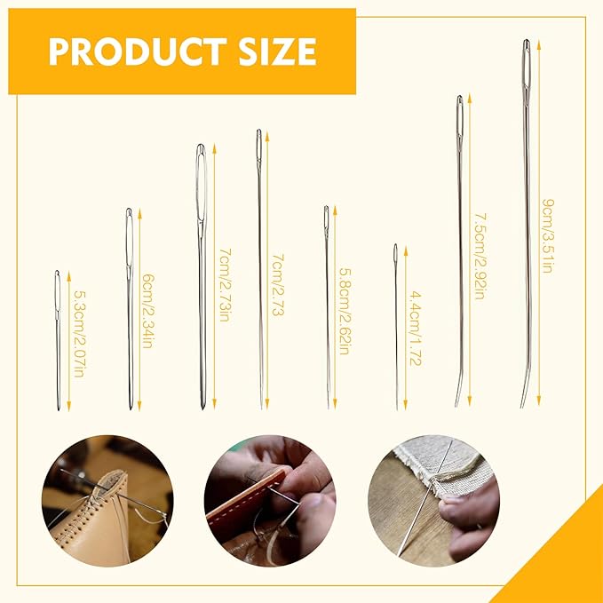 Mini Sewing Kit Upholstery Repair Kit Includes Thumb Sleeve, Scissors, Awl, Measuring Tape. Suitable for Cars, Sofas, Backpacks, Shoes, Tents, Mattresses, Binding Handmade DIY