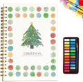 Water Color Workbook, Beginner-Friendly Watercolor Workbook, Watercolor Books, Nature Scenes Paint Set Art Crafts, with 12/24 Colors Paint Set with Paint Brush (F,24 Colors)