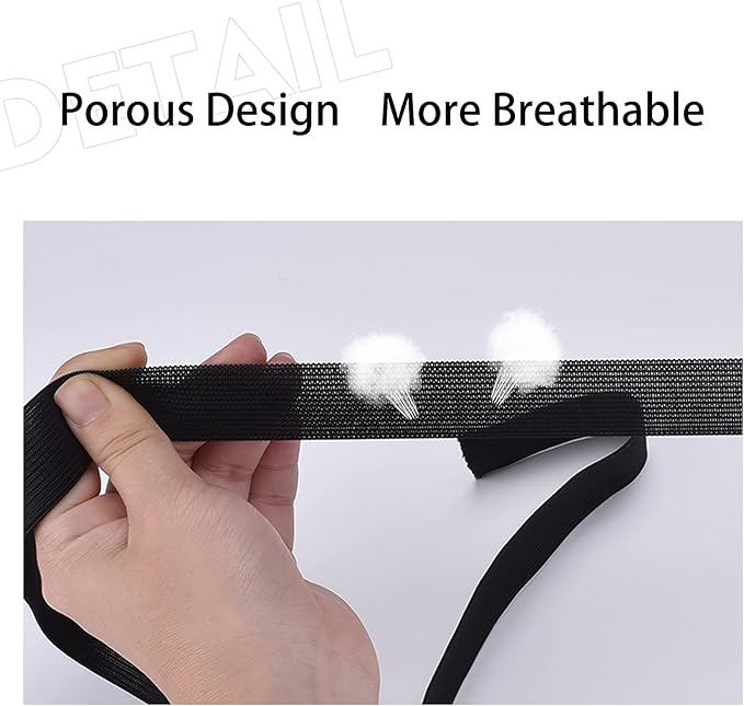 5/8 Inch Elastic Band, 2 Rolls, (Black 5Yard, White 5Yard)