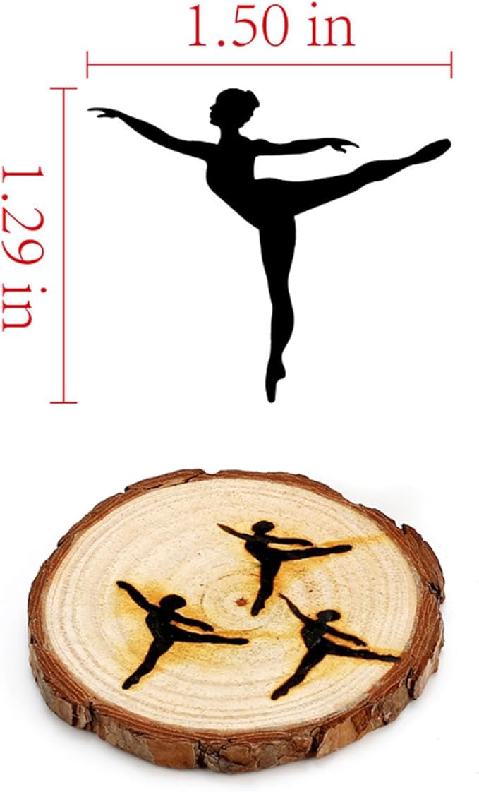Ballet Girl Branding Iron Stamp, 1 1/2" Wood Branding Iron Personalized Logo for Meat, Burger, Wood, Hats with Full Set Tools