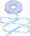 YAMA Light Blue Double Faced Satin Ribbon 3/8 Inch 25 Yards Thin Baby Blue Ribbon for Gift Wrapping Crafts Hair Bows Wedding Party Decoration