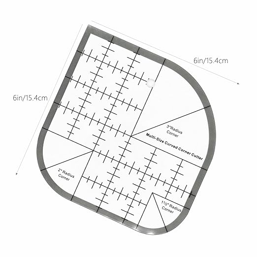 Curved Corner Cutter Ruler, Quilting Sewing Ruler, Sewing Patchwork Template for DIY, Multifunctional Tool