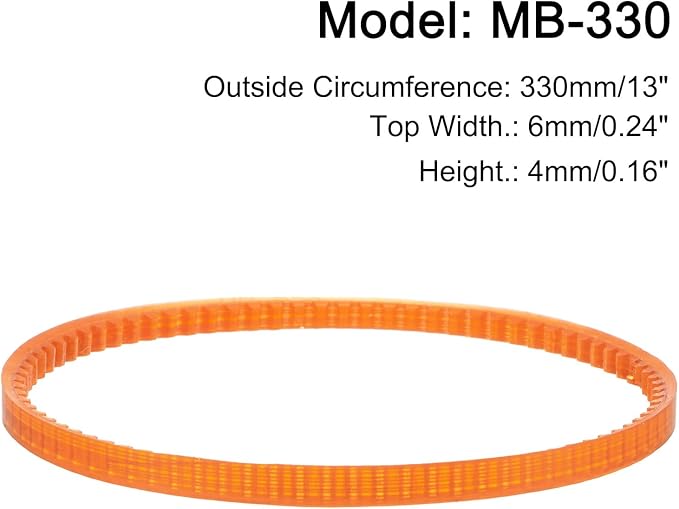uxcell 4pcs MB Series Standard Sewing Machine Belts MB-330 Motor Drive V Belt, 330mm / 13" Outside Circumference