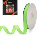 LIUYAXI 5/8" X 50 Yards Solid Apple Green Grosgrain Ribbon, Perfect for Crafts, Wedding Decor, DIY Hair Accessories, Sewing, Gift Package Wrapping and More