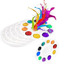 Cute Plastic Paint Tray Palettes with Heart-Shaped Cutouts - Perfect for Artists, Craft Enthusiasts and Hobbyists, Durable and Reusable Paint Pallets for All Your Creative Needs (16, 6.32IN-White)