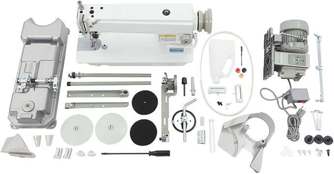 Industrial Straight Stitch Sewing Machine, 500W Adjustable Speed and Stitchs Distance Sew Machine with Reverse Sewing Function,Upholstery Sewing Machine with Motor,Stitch Length Adjustable to 0.2in