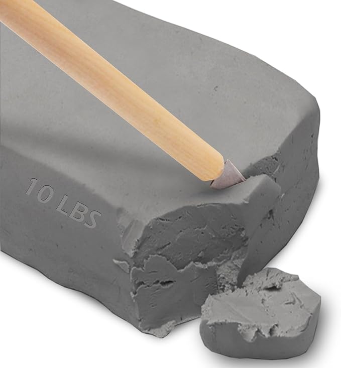 ReArt Air Dry Modeling Clay, for Sculpting, Wheel Throwing, Hand Building, All-Purpose Modeling Clay 10lbs for Sculpting (Gray)
