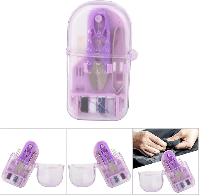 Travel Sewing Kit Mini, Portable Needle and Thread Kit Emergency Sewing Kit Travel Sewing Kit For Adults Plastic Scissors Sewing Needles Thread Buttons for Sewing,Crafts,Yarn