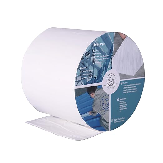 Vaste Outdoor Waterproof Fluorocarbon Butyl Tape, 3.94inch x 16.4feet x 3/64inch, RV/Marine Sealant Tape, Stop Camper Roof Leak, Roofing Sheet Repair, Boat Sealing, Weatherproof and Durable