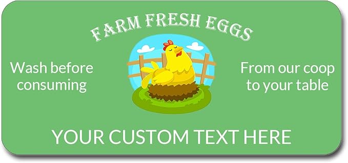 Made in USA-Custom Carton Stickers Labels for Egg, Personalized Egg Carton Sticker Label (egg carton label 4)