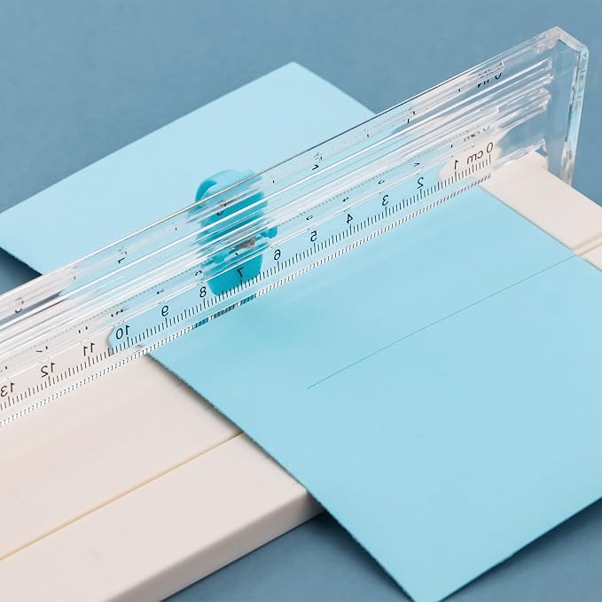 BAOFALI Mini Paper Trimmer with 1Cutting/1Scoring Blades Extending Ruler for Scrapbooking Craft, Paper, Postcards,Coupon, Photos,Label, Cardstock ect Closed Size Approx.26.5x8.5cm/10.4x3.3inch