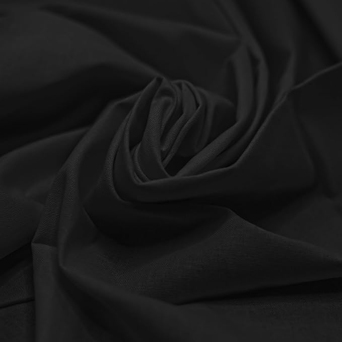 3 Pieces 18 x 21 Inches Cotton Fabric Precut Quilting Fabric Bundles Solid Colors Layer Cakes Quilt Material for DIY Craft Sewing Embroidery (Black)