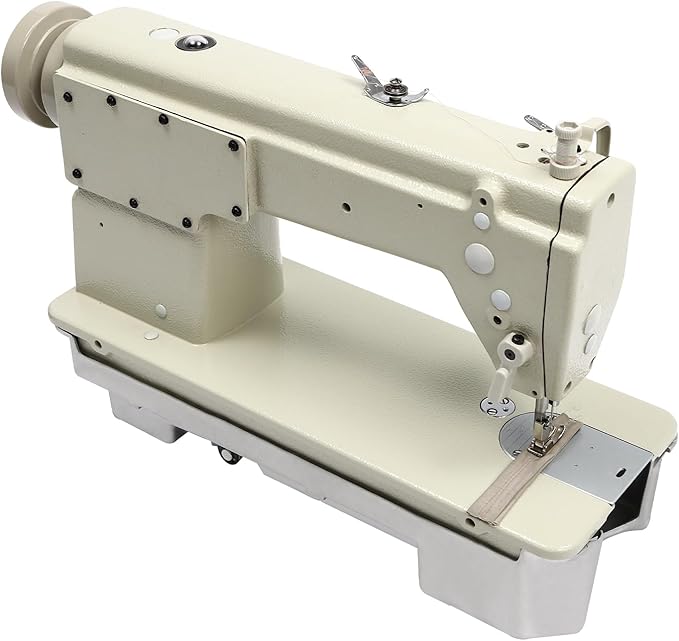 Industrial Straight Stitch Sewing Machine Head 6150 with Adjusting Stitch Clamp & Oil Quantity Monitoring Port & Replaceable Presser Foot, for Home Sewing and Repairing Shoes (US STOCK)